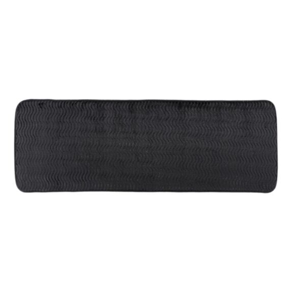 Tapis polyester effet vague 40x120cm noir - TENDANCE