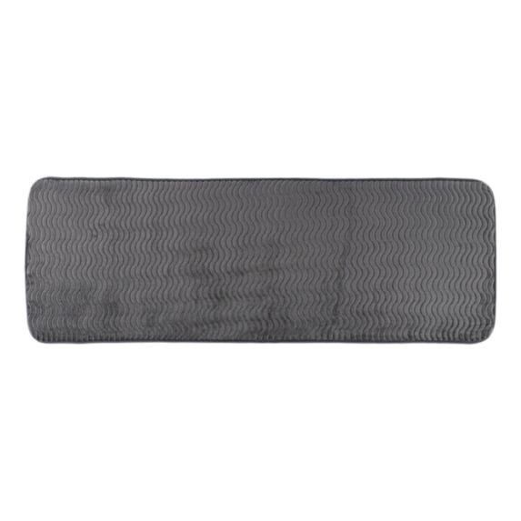 Tapis polyester effet vague 120x120cm gris - TENDANCE