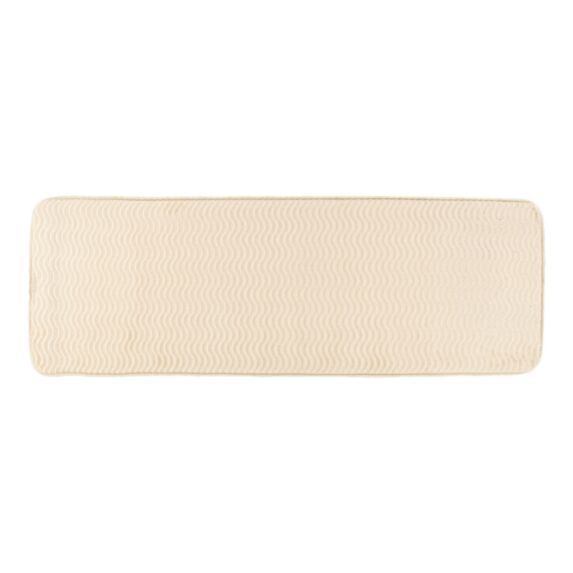 Tapis polyester effet vague 40x120cm naturel - TENDANCE