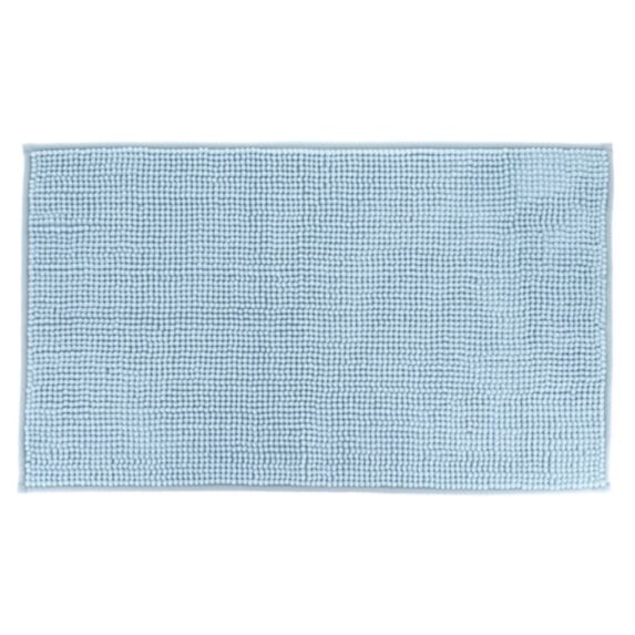Tapis microfibre chenille 50 x 80 cm bleu clair - TENDANCE