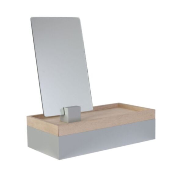 Boîte à bijoux avec miroir à poser - HOME DECO FACTORY