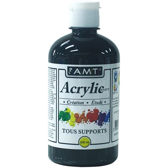 Peinture acrylique éducative 500 mL noir - FEVICRYL