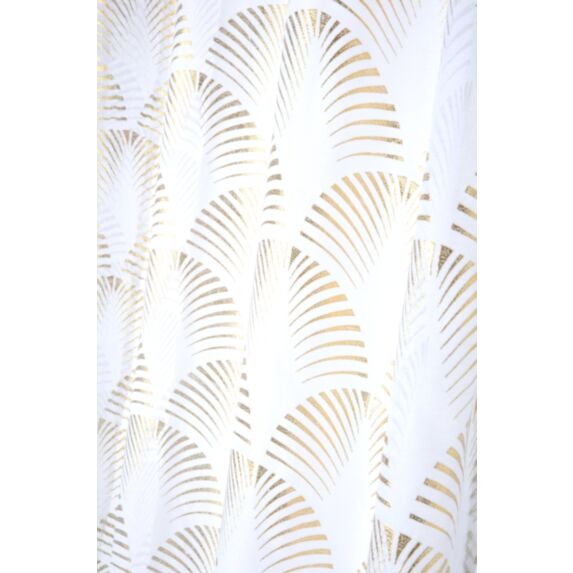 Voilage imprimé Maldives 140 x 260 cm blanc/or - STOF