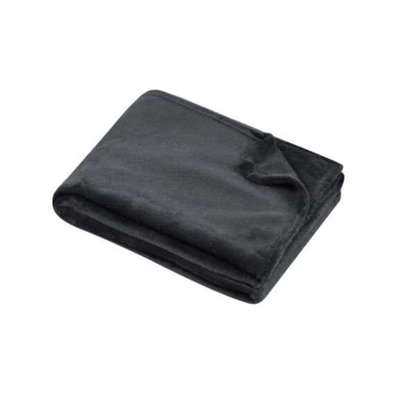 Plaid polyester Standford 130 x 160 cm anthracite - LOVELY CASA