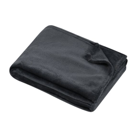 Plaid polyester Standford 180 x 220 cm anthracite - LOVELY CASA