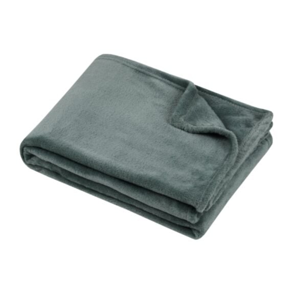 Plaid polyester Standford 180 x 220 cm vert jade - LOVELY CASA