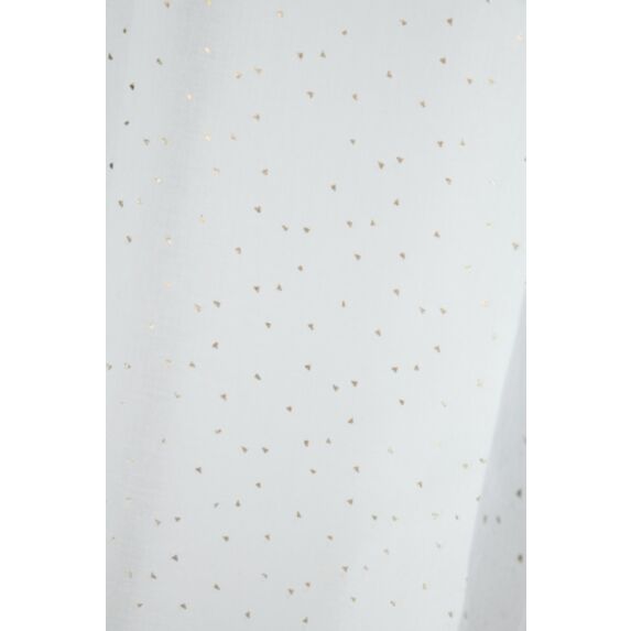 Voilage imprimé Stacy 135 x 260 cm blanc/or - STOF