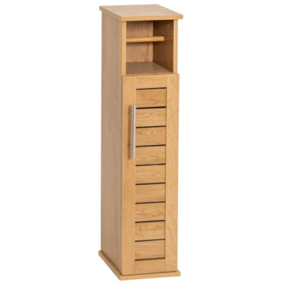 Meuble réserve et dérouleur papier WC Colonial MDF 18x18x75cm - TENDANCE