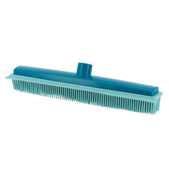 Tête de balai caoutchouc TPR avec raclette 30cm bleu canard/aqua - TENDANCE