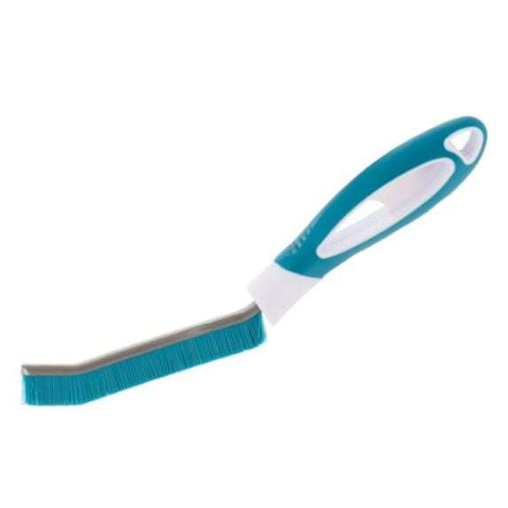 Brosse à joint droite 27x3,7cm blanc/bleu - TENDANCE