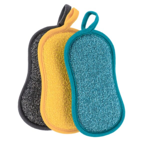 Éponge lavable 1 face absorbante 1 face grattante - TENDANCE