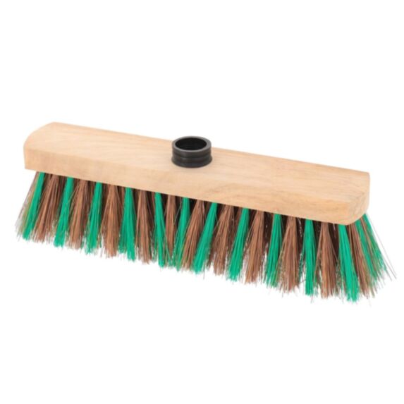 Tête de balai pour extérieur bois 30cm bicolore - TENDANCE