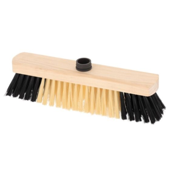 Tête de balai 33cm bois naturel/noir - TENDANCE
