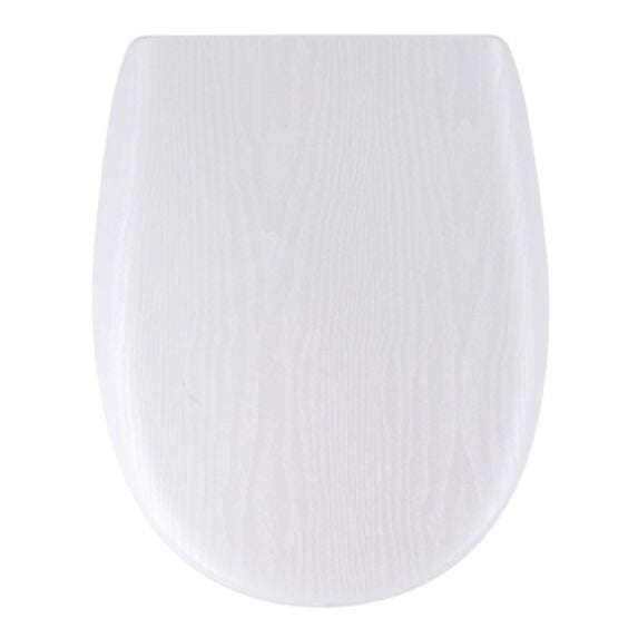Abattant WC Arusha bois moulé finition chêne blanc mat - TENDANCE