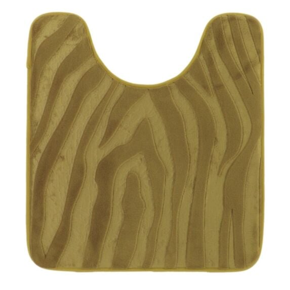 Tapis contour WC effet zèbre 45x50cm vert olive - TENDANCE