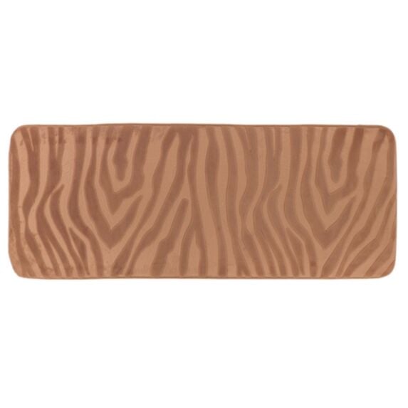Tapis de salle de bains effet zèbre 45x120cm cappuccino - TENDANCE