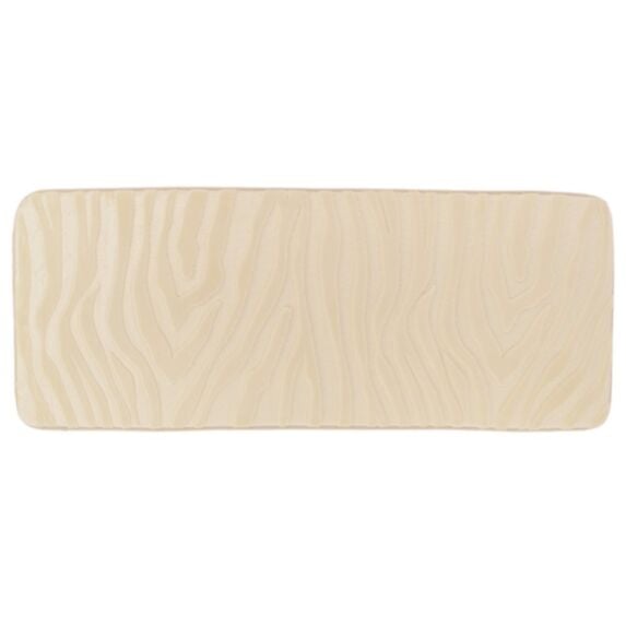 Tapis mémoire de forme microfibre effet zèbre 45x120cm naturel - TENDANCE