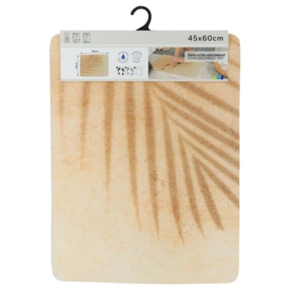 Tapis de bain rectangulaire absorbant 45x60cm split - TENDANCE