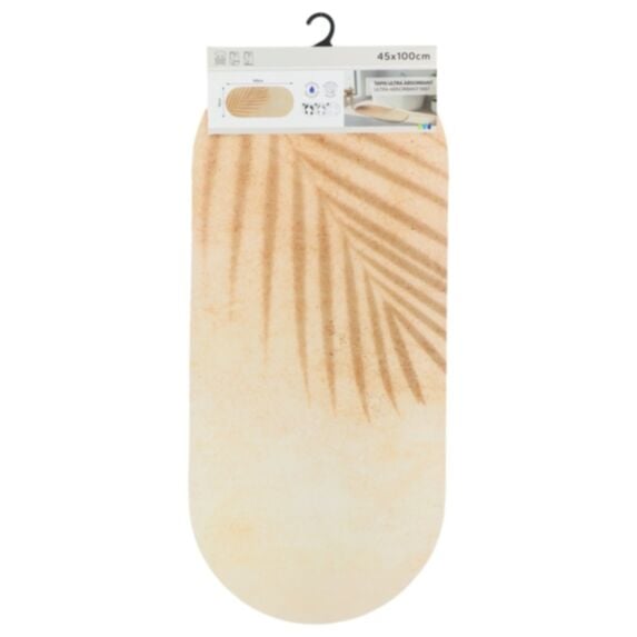 Tapis de bain ovale absorbant 45x100cm split - TENDANCE