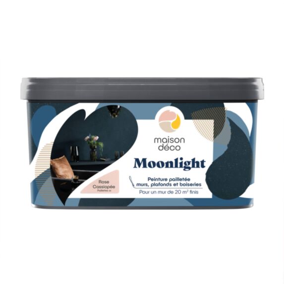 Enduit lisse métallisé Moonlight Rose Cassiopée 2 L - MAISON DECO