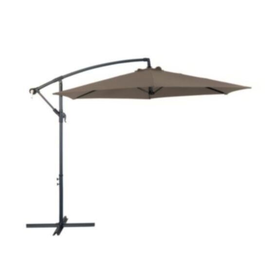 Parasol déporté Ø3 m Eco taupe - PRO LOISIRS