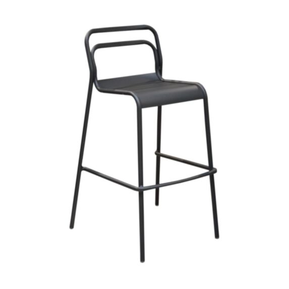 Chaise haute Eos empilable aluminium 109x59,9cm graphite - PROLOISIRS