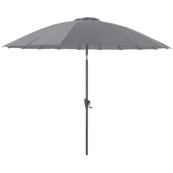 Parasol droit aluminium/fibre pagode 300cm cendre - PROLOISIRS