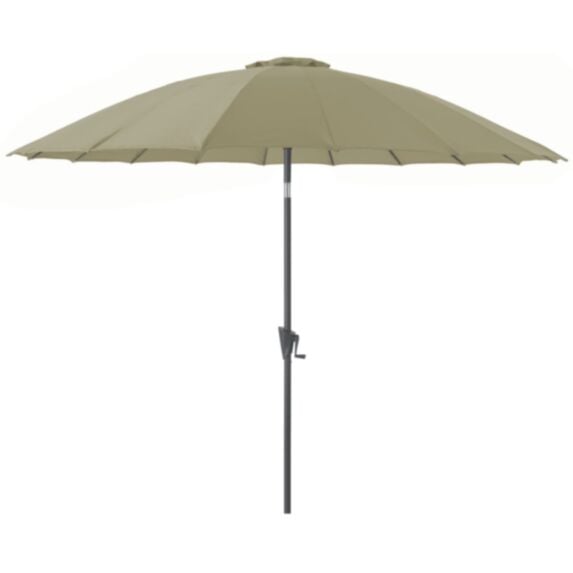 Parasol droit aluminium/fibre pagode 300cm argile - PROLOISIRS