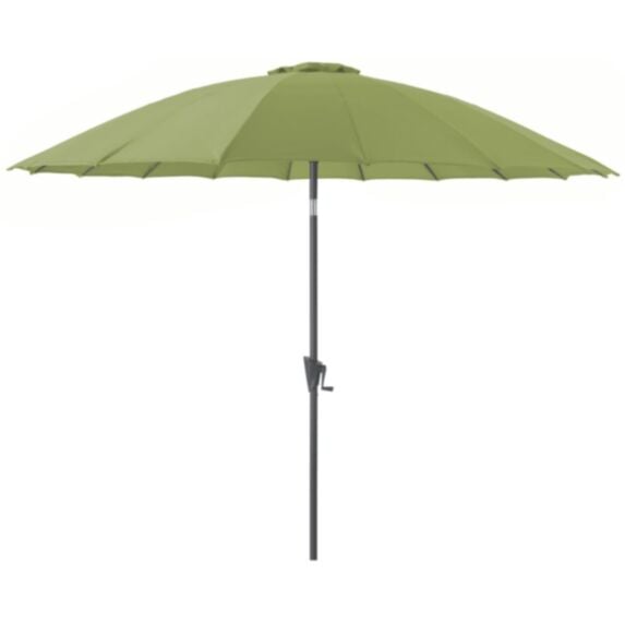 Parasol aluminium/fibre droit pagode 300x300cm olive - PROLOISIRS