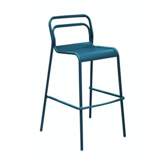 Chaise haute Eos aluminium empilable 109x59,9cm bleu - PROLOISIRS