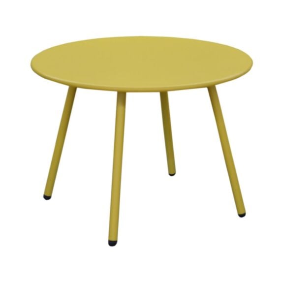 Table basse Rio acier Ø50 moutarde - PROLOISIRS