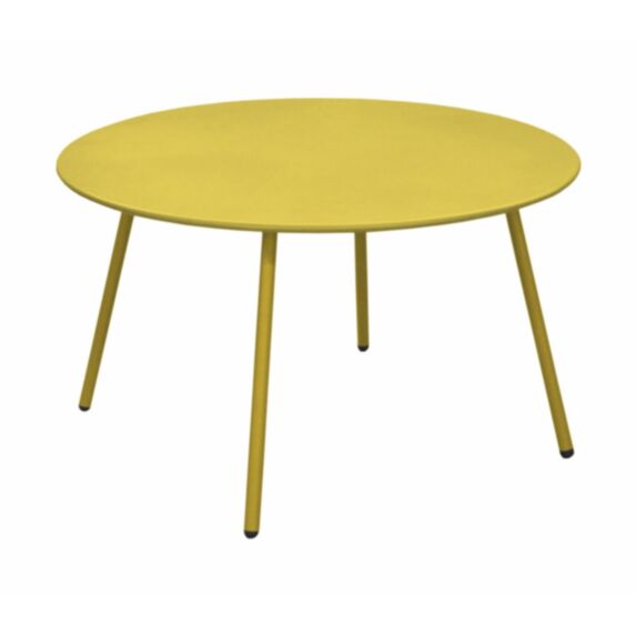 Table basse Rio acier Ø70 moutarde - PROLOISIRS