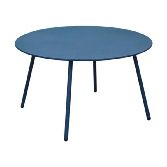Table basse Rio acier Ø70 bleu - PROLOISIRS