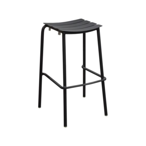 Tabouret haut empilable Perfect aluminium 79,5x49cm gris - PROLOISIRS
