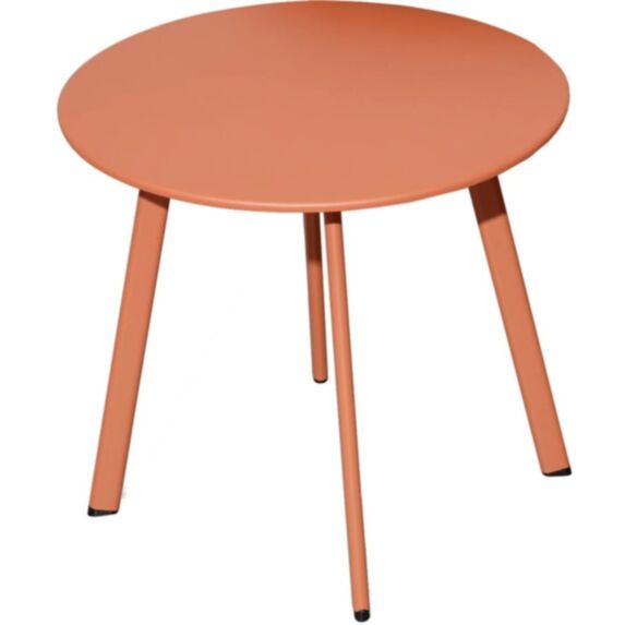 Table basse Massai acier  Ø50cm rouge - PROLOISIRS