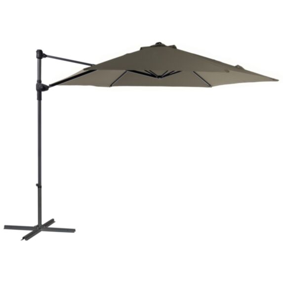 Parasol déporté Ø3 m 300 Push Up gris - PRO LOISIRS
