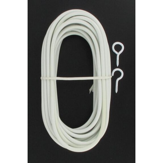 Tringle ressort gaine 2m - blanc