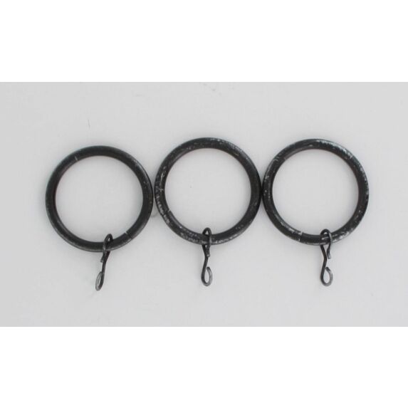 Lot de 8 anneaux ⌀ 20 - noir/argent