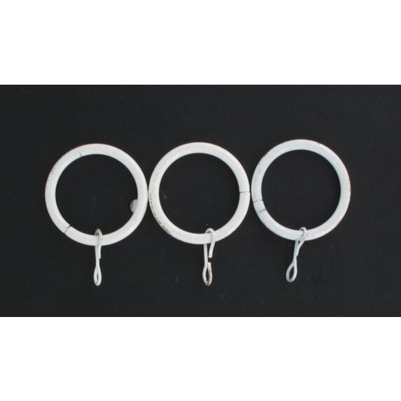 Lot de 8 anneaux ⌀ 20 - blanc/or