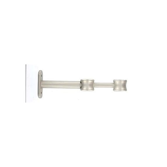 Lot de 2 supports double ⌀ 20 150 mm - argent mat