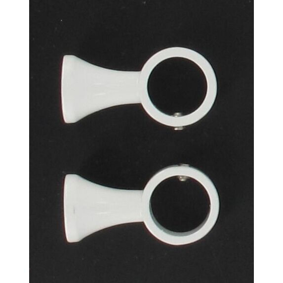 Lot de 2 supports simples ⌀ 16 - blanc