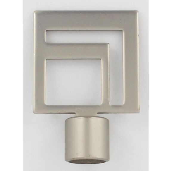 Lot de 2 embouts geometrique carré ⌀ 20 - argent mat