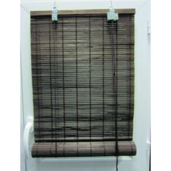 Store enrouleur lattes bambou 40 x 130 cm marron - LUANCE 