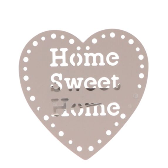 2 Embrasses pince métal GM Home Sweet Home taupe - LUANCE