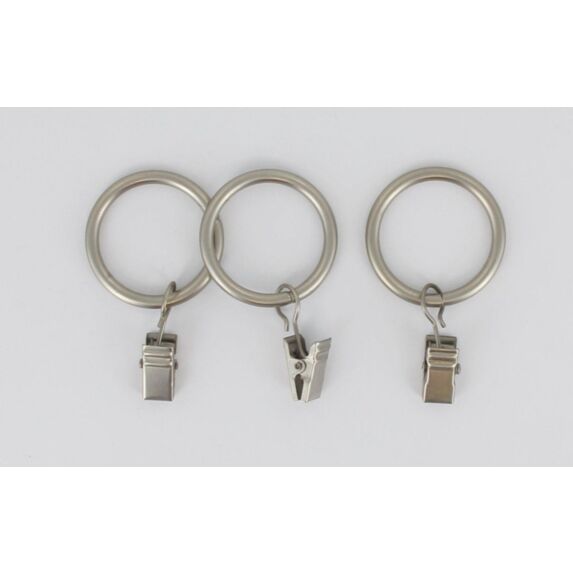 Lot de 8 Anneau à pince ⌀ 20 - argent mat