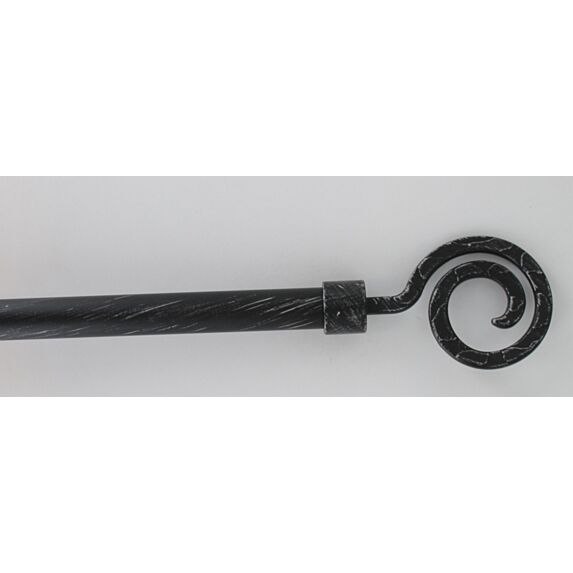 Kit extensible 120-210 cm ⌀ 19 embout Demeure - noir/argent