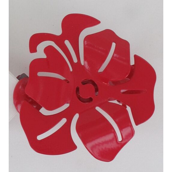 Lot de 2 pincess en métal Coquelicot  - rouge