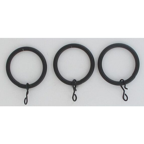 Lot de 8 anneaux ⌀ 20 - noir mat