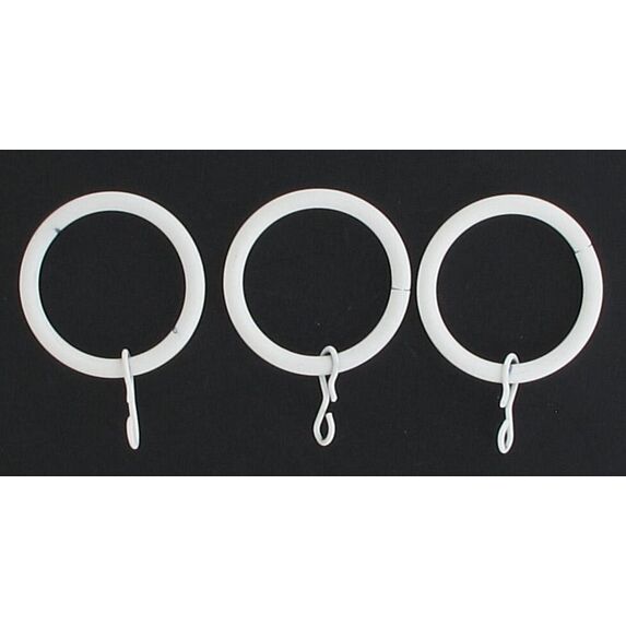 Lot de 8 anneaux ⌀ 20 - blanc mat