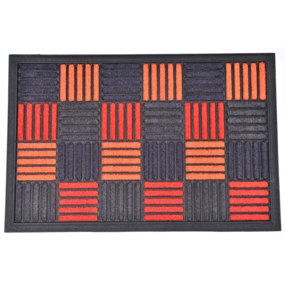 Tapis Caroll nylon/caoutchouc orange - 60 x 40